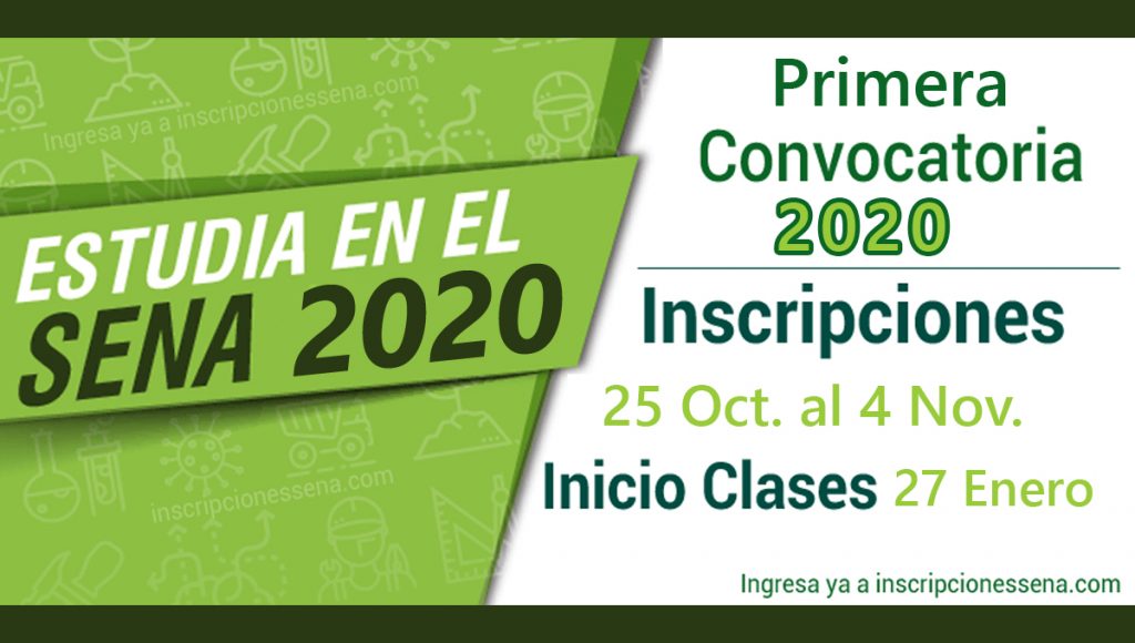 Inscripciones SENA 2020 Primera Convocatoria