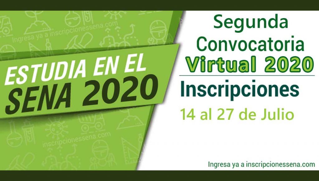 Inscripciones SENA Segunda Convocatoria Virtual 2020