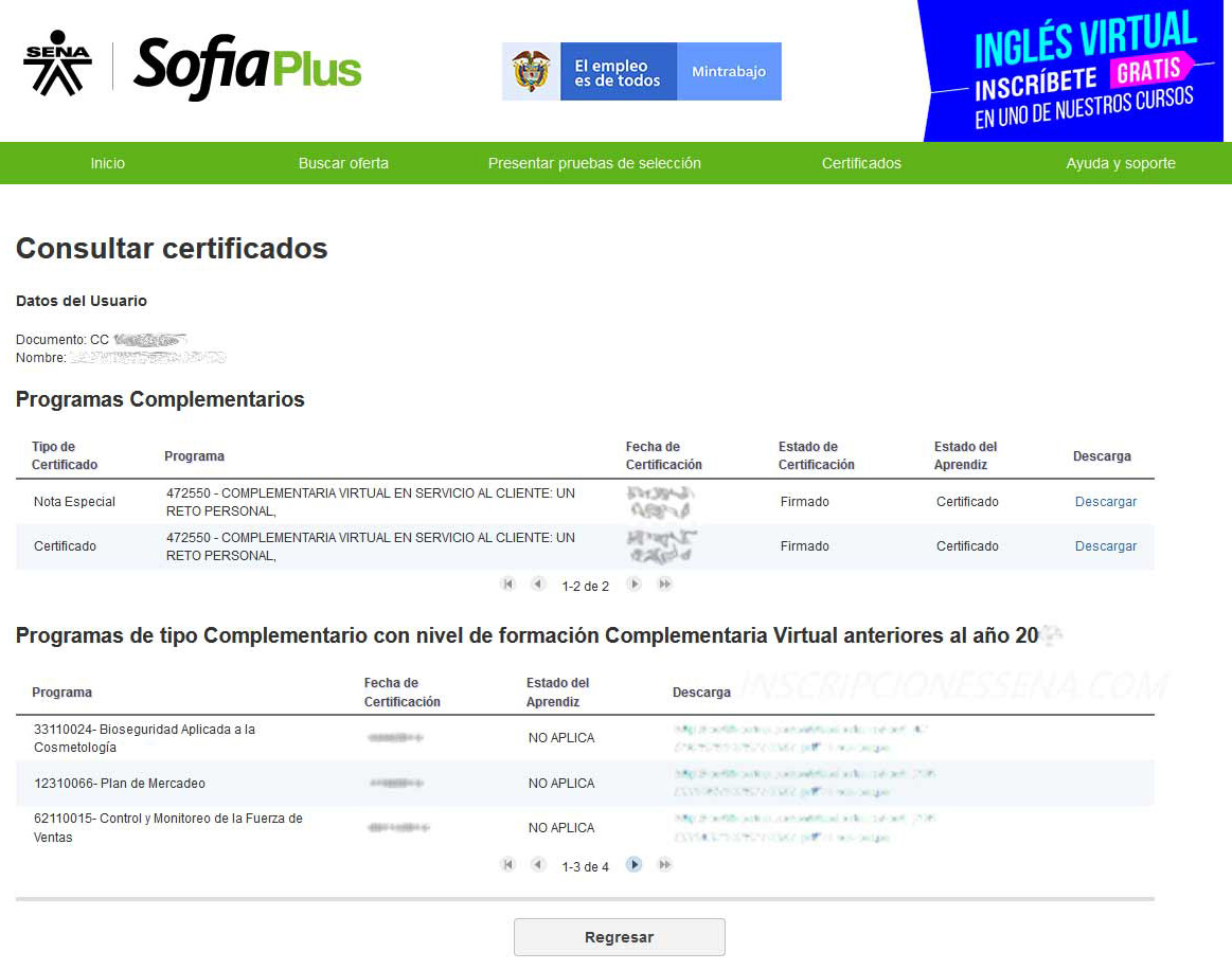 Certificado SENA como descargar