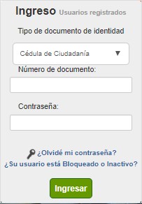 Ingreso Usuarios registrados Territorium SENA