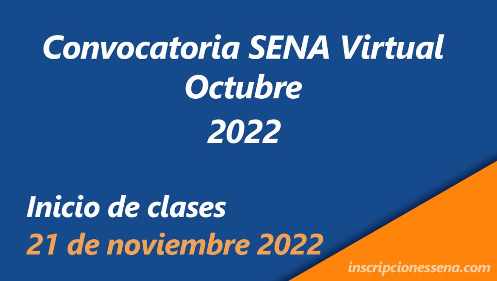 Inscripciones SENA 2022 cuarta convocatoria virtual