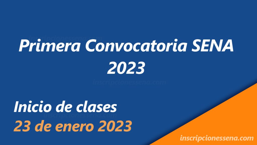 primera convocatoria SENA 2023