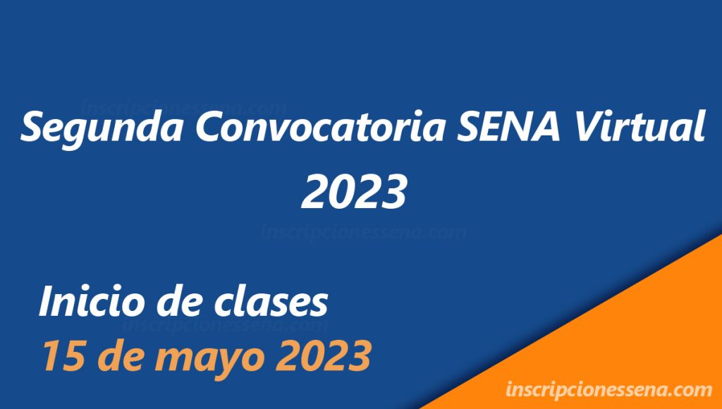 Segunda convocatoria virtual SENA 2023