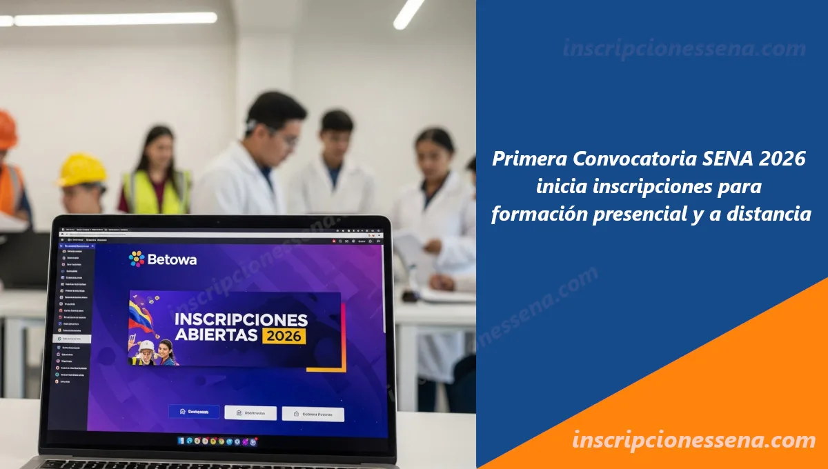 Primera Convocatoria SENA 2026 inicia inscripciones para formación presencial y a distancia