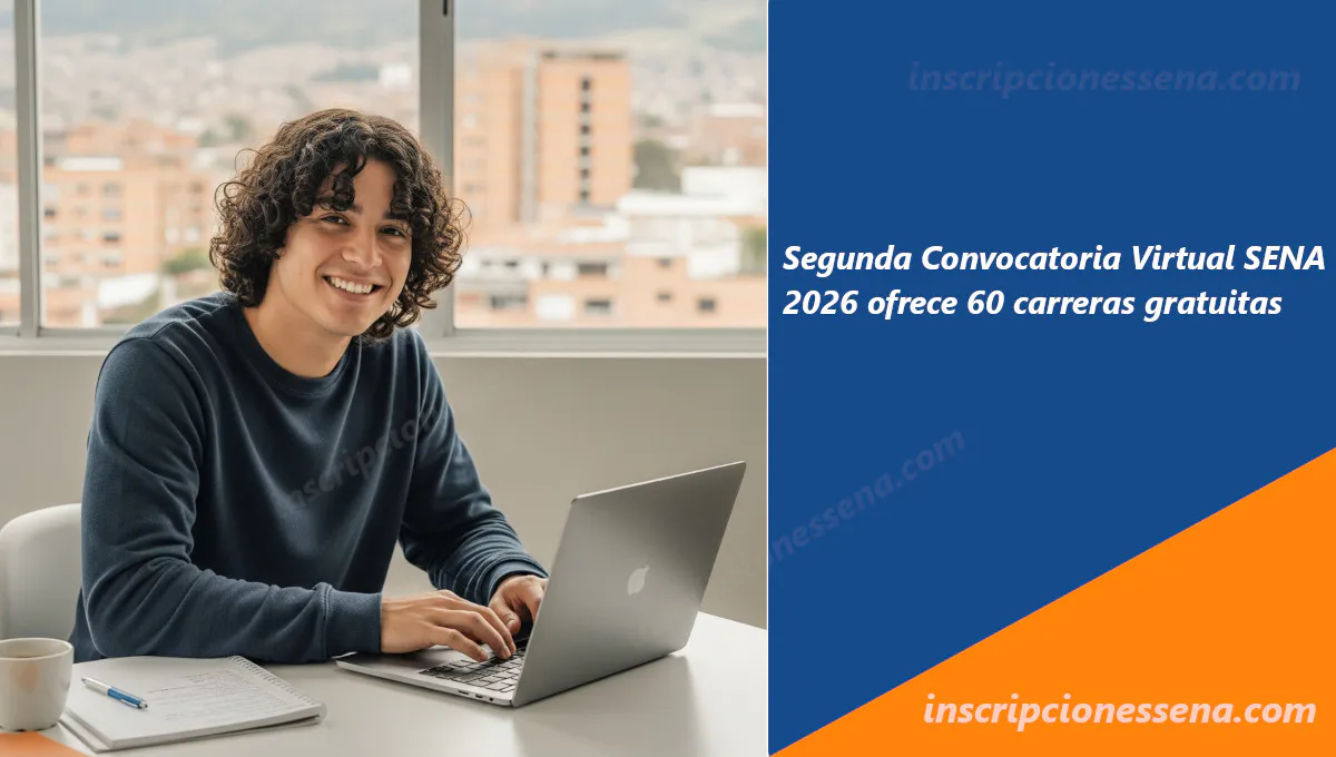 Segunda convocatoria virtual SENA 2026 ofrece 60 carreras gratuitas