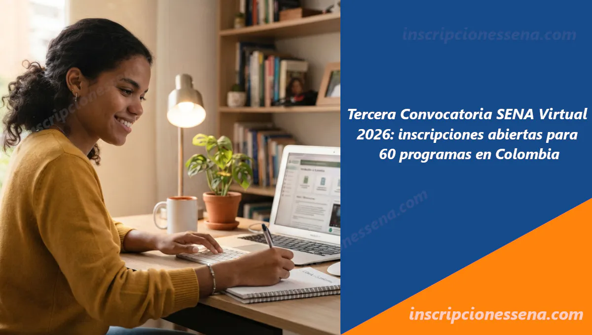 Inscripciones SENA 2026 Tercera Convocatoria SENA virtual 2026 inscripciones abiertas para 60 programas en Colombia